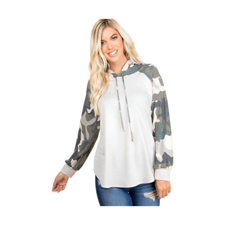Solid French Terry Casual Hoodie - VacationGrabs