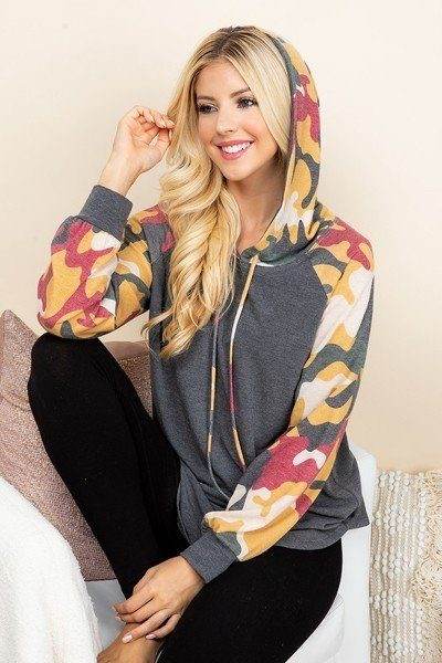 Solid French Terry Casual Hoodie - VacationGrabs