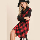 Buffalo Plaid Tartan Swing Dress - VacationGrabs