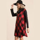 Buffalo Plaid Tartan Swing Dress - VacationGrabs