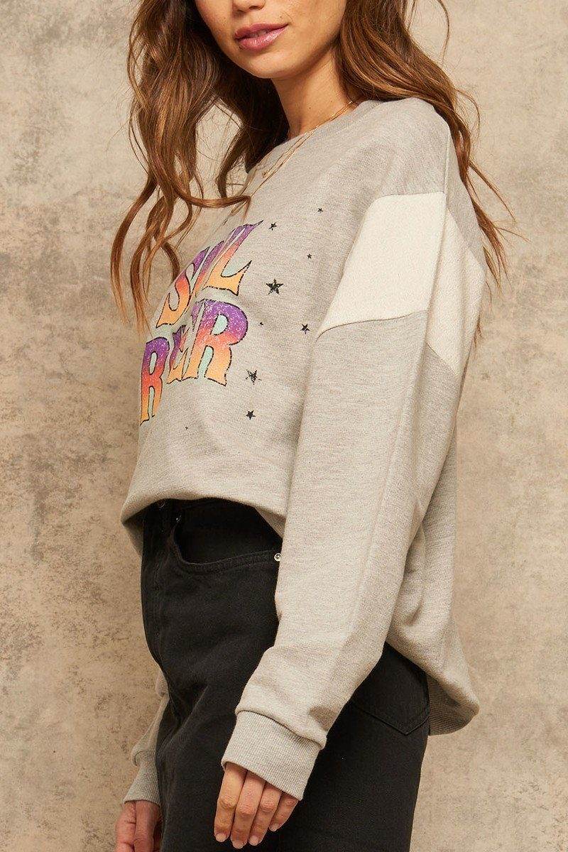 Soul Rider French Terry Graphic Sweatshirt - VacationGrabs