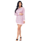 Sequin Wide Neck Boxy Mini Dress - VacationGrabs