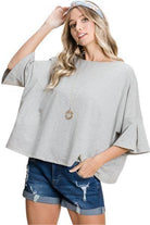 Solid Cotton Casual Tops 4 Colors - VacationGrabs