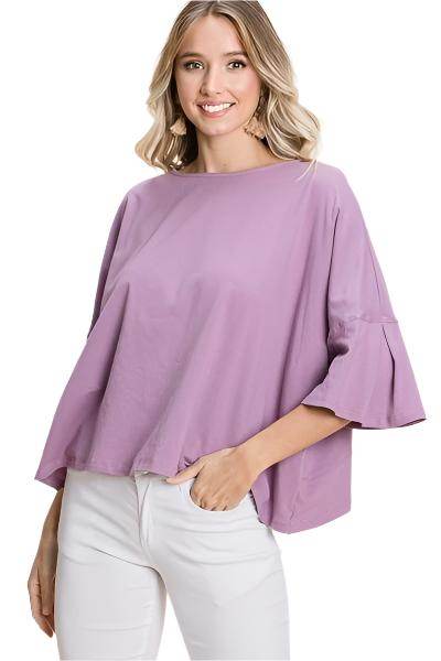 Solid Cotton Casual Tops 4 Colors - VacationGrabs