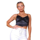 Sexy Spaghetti Strap Ruched Front Scarf Front Top - VacationGrabs