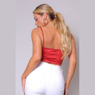 Sexy Spaghetti Strap Ruched Front Scarf Front Top - VacationGrabs