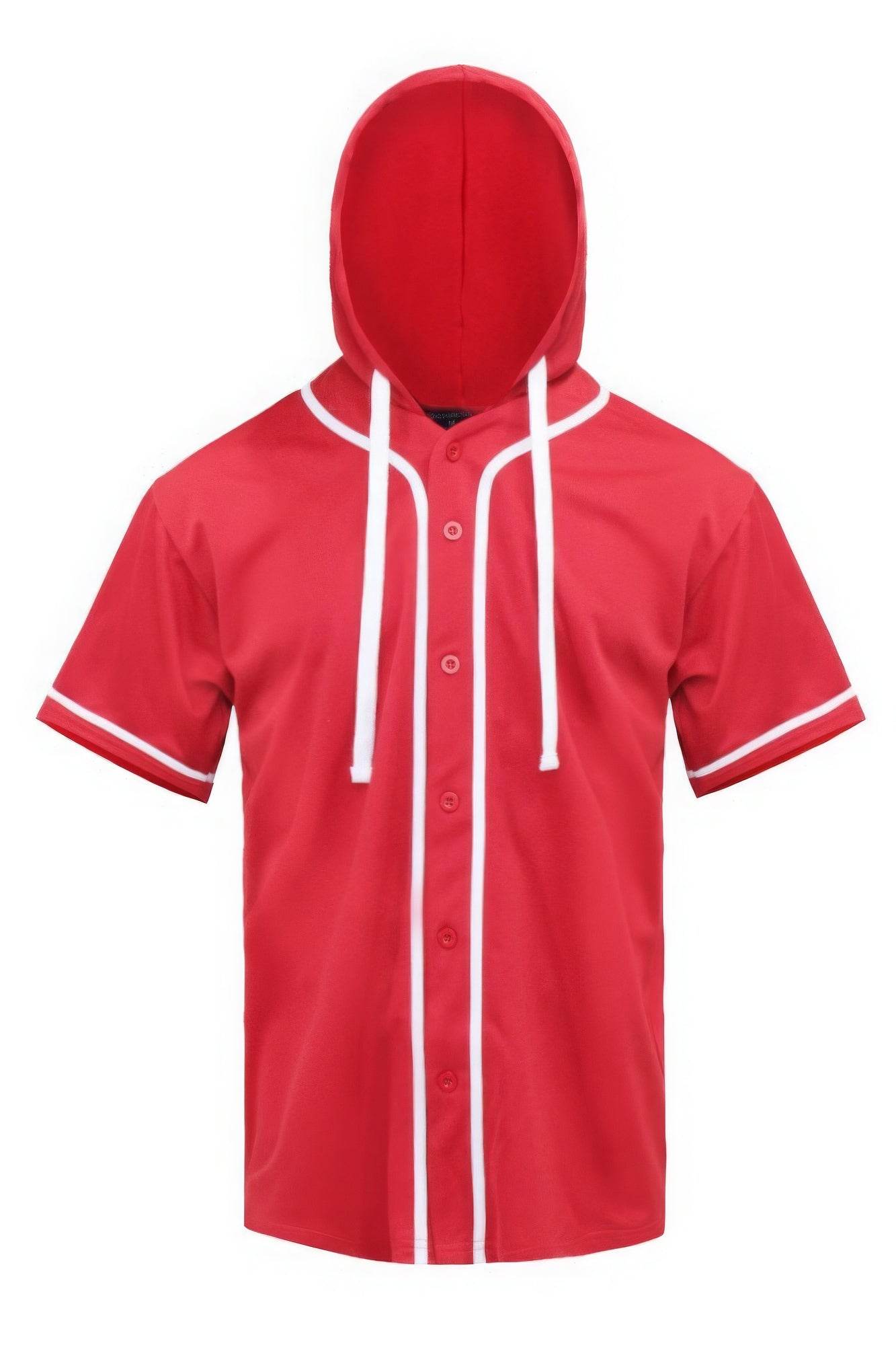 Men's Hooded Baseball Jersey - VacationGrabs