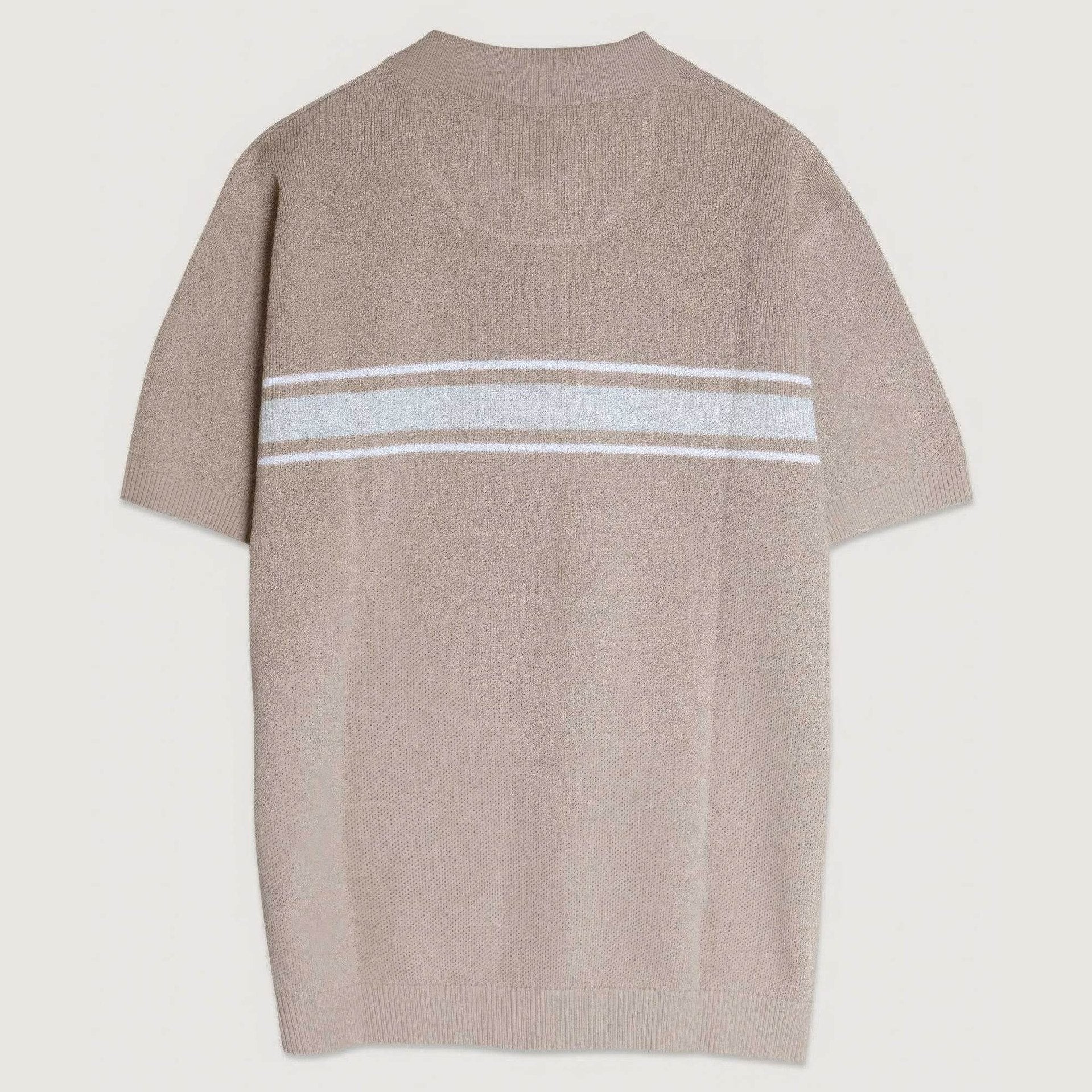 Retro Stripe Polo Sweater - VacationGrabs