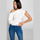Ladies One-shoulder Top - VacationGrabs