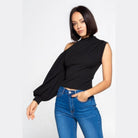 Ladies One-shoulder Top - VacationGrabs