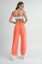 Two Toned Wide Leg Pants - VacationGrabs