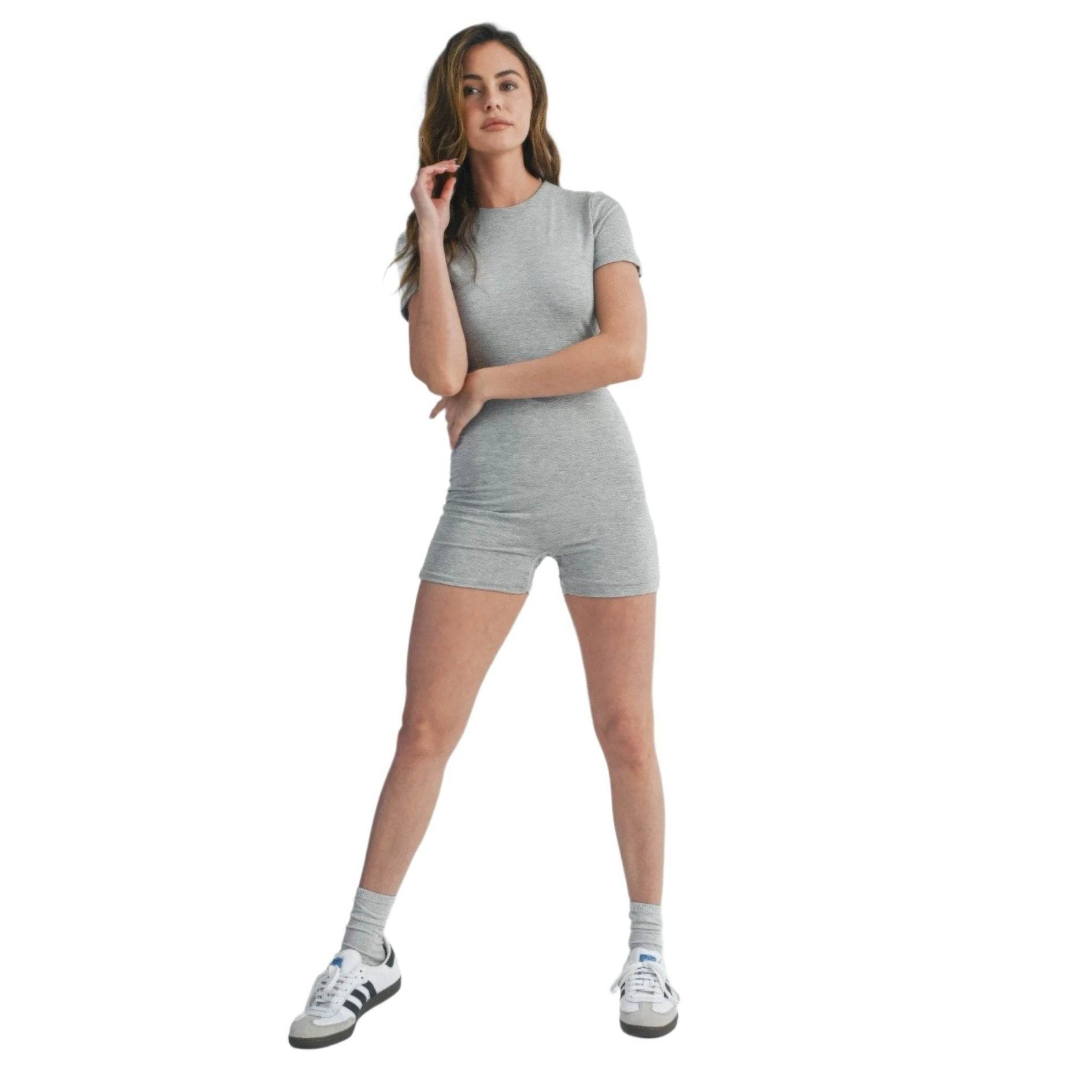 Solid Color Bodycon Jumpsuit - VacationGrabs
