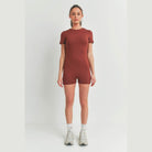 Solid Color Bodycon Jumpsuit - VacationGrabs