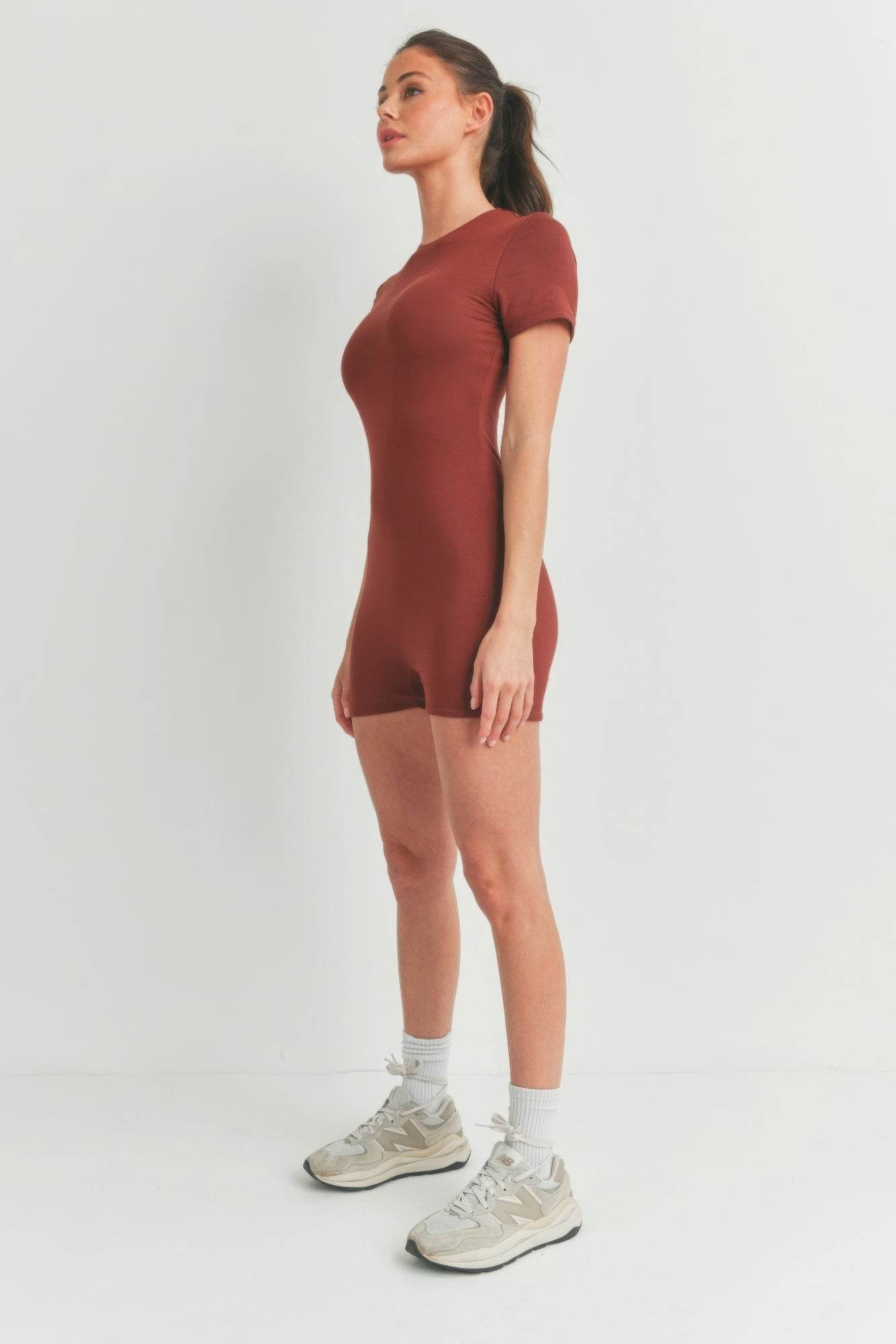 Solid Color Bodycon Jumpsuit - VacationGrabs