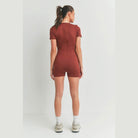 Solid Color Bodycon Jumpsuit - VacationGrabs
