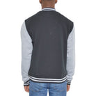 Mens Fleece Snap Button Varsity Jacket - VacationGrabs