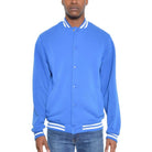 Mens Fleece Snap Button Varsity Jacket - VacationGrabs
