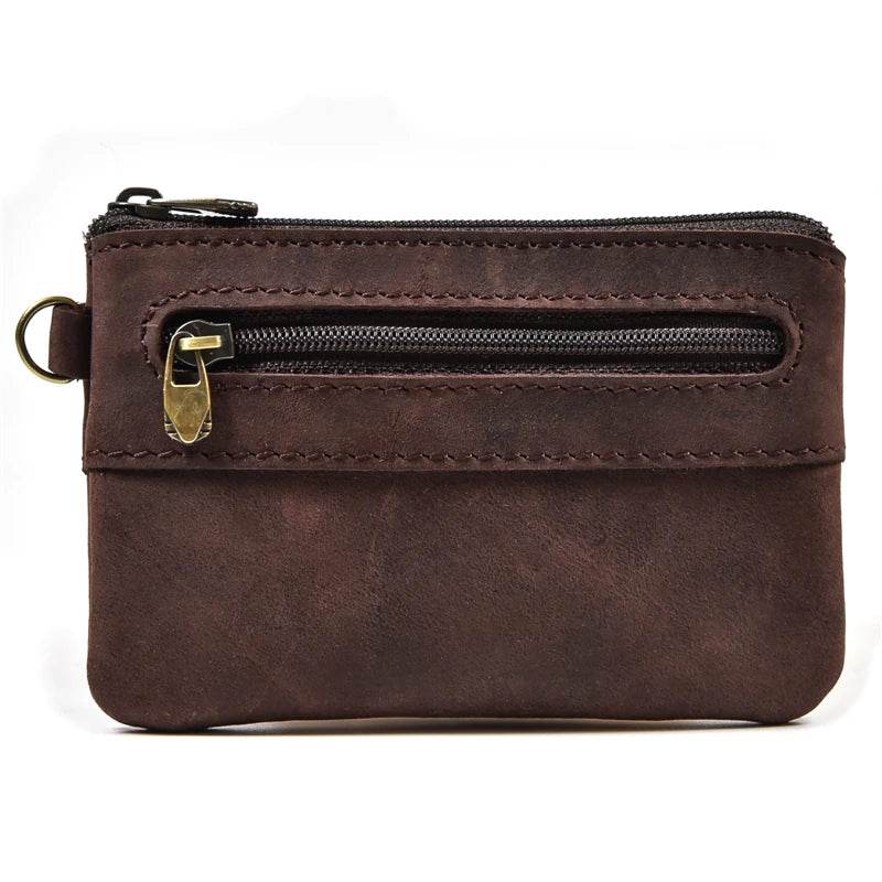 Men’s Leather Phone Pouch Handbag Mobile Wallet with Wrist Strap - VacationGrabs