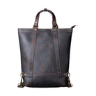 Leather Sling Bag Dual Use Crazy Horse Men’s Travel Daypack - VacationGrabs