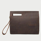 High Grade Large Leather Clutch Bag with Shoulder Strap for Men - VacationGrabs