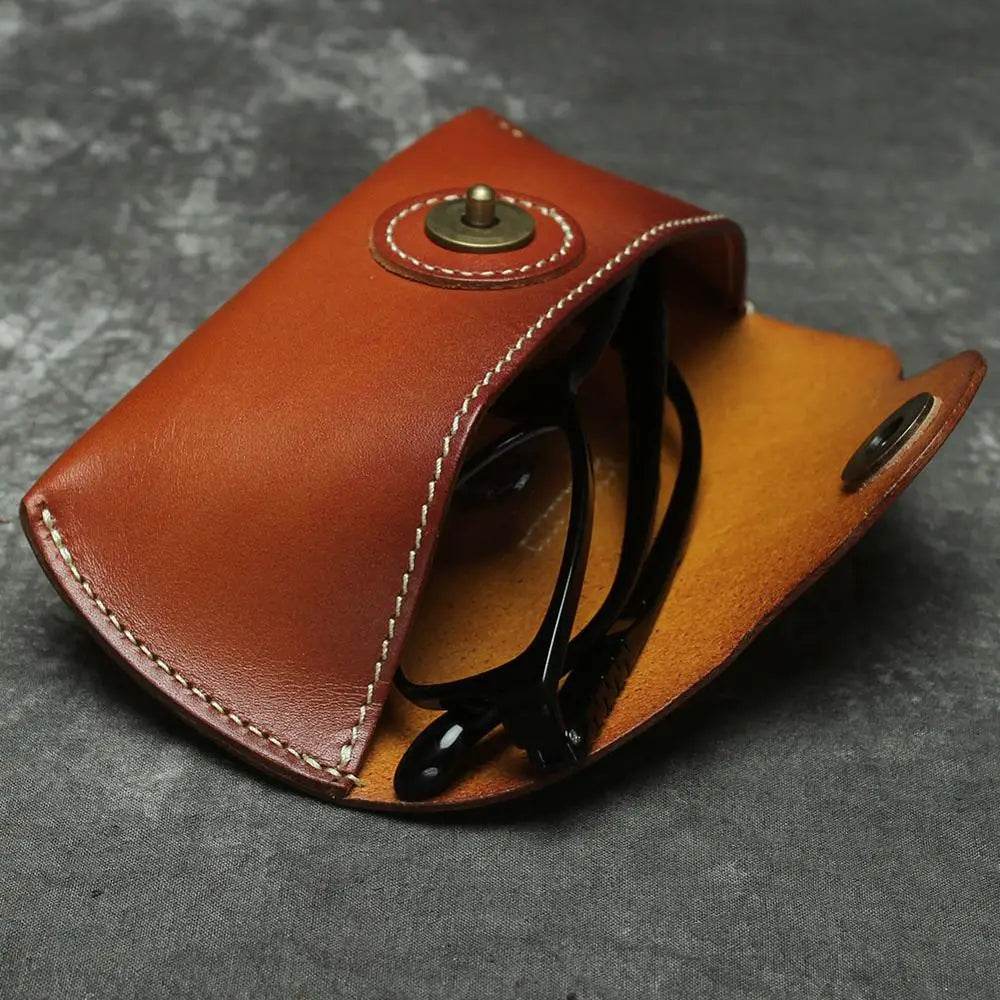 Luxury Leather Sunglass Cases Full Grain Eyeglass Case for Men & Women - VacationGrabs