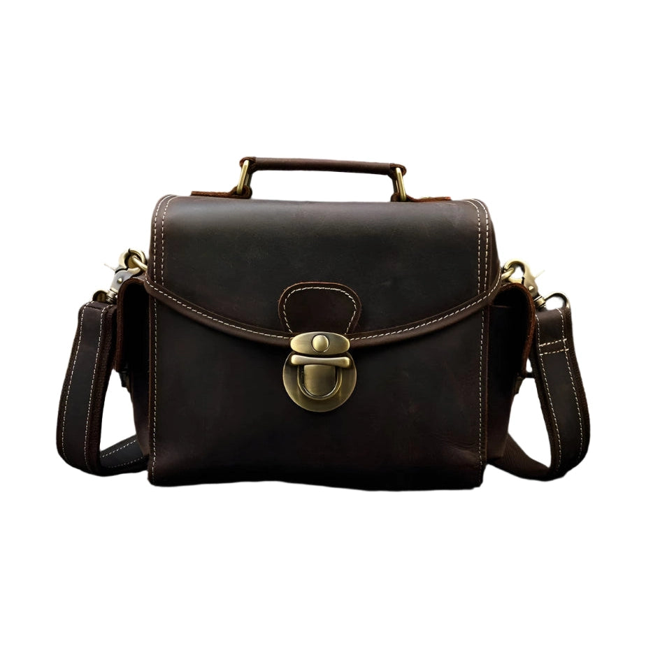 Retro Fashion DSLR Camera Leather Bag for Men Travel Handbag - VacationGrabs