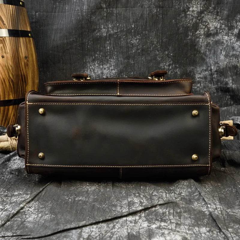 Vintage Leather Satchel Camera Bag for Professional Photographers - VacationGrabs
