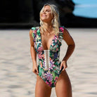 Push Up Floral Print Swimwear - VacationGrabs
