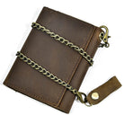 Hot Fashion Short Wallet for Men with Iron Chain Coin Card Holder - VacationGrabs
