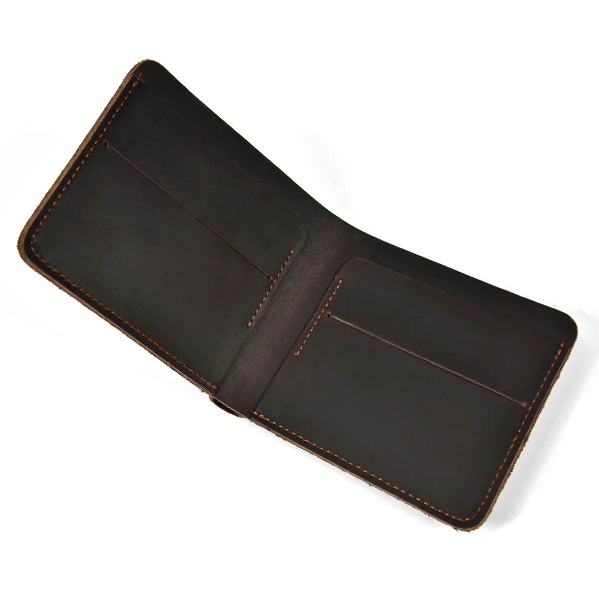 Vintage Men’s Leather Short Wallet Slim Bifold Coin Purse - VacationGrabs