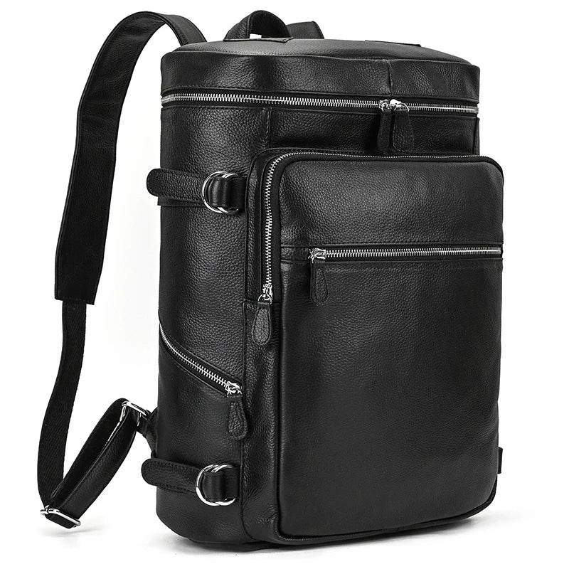 Casual Leather Backpack Crazy Horse Vintage Style for Men - VacationGrabs