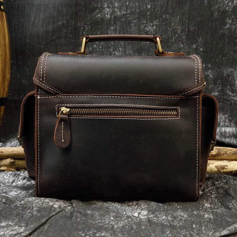 Retro Fashion DSLR Camera Leather Bag for Men Travel Handbag - VacationGrabs