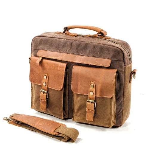 Mens Shoulder Strap Canvas Messenger Bag - VacationGrabs