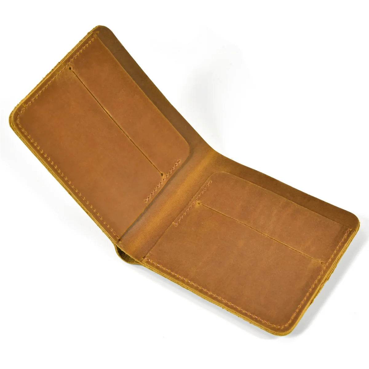 Vintage Men’s Leather Short Wallet Slim Bifold Coin Purse - VacationGrabs