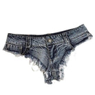 Women's Low Waist Tassel Denim Jean Shorts - VacationGrabs