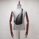 Leather Chest Bag Genuine Leather Crossbody Sling Bag for Men - VacationGrabs