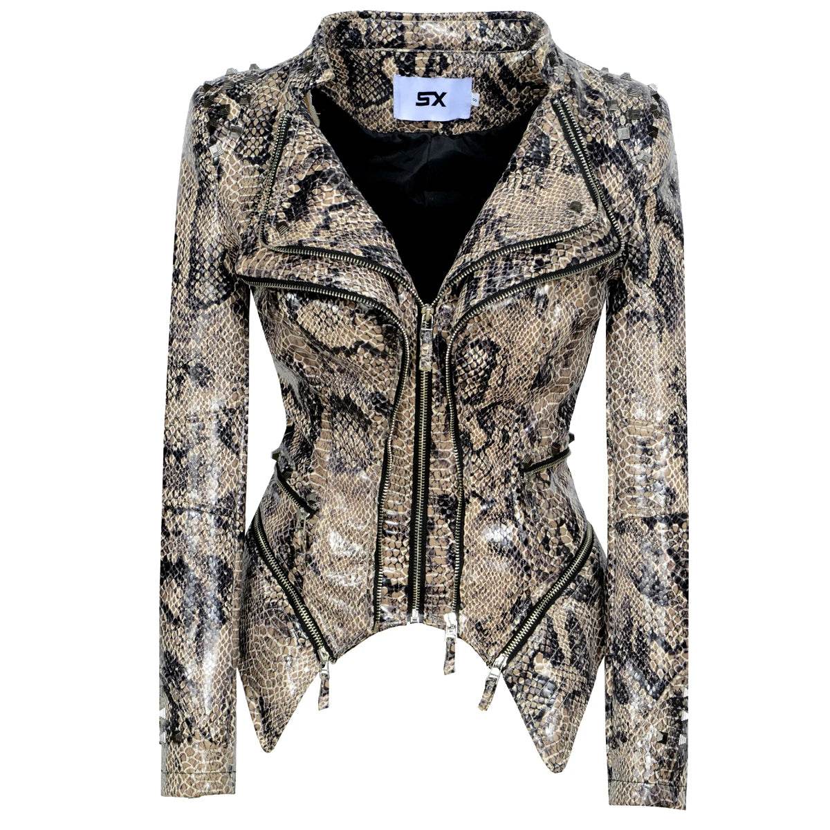 Denim Rivet Punk Slim Fit Jackets - VacationGrabs