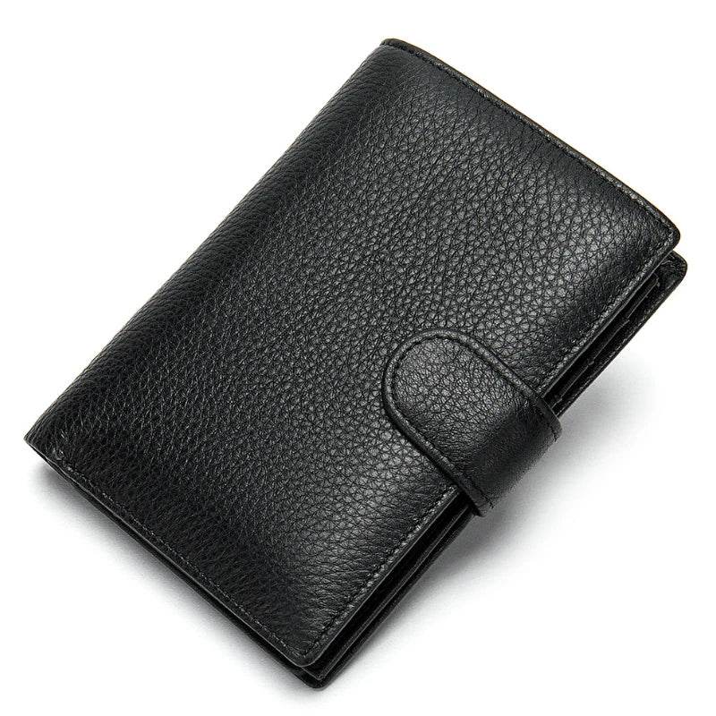 Slim Genuine Leather Wallet for Men Lightweight Business Purse - VacationGrabs