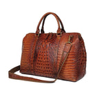 High Fashion Men & Women Leather Travel Duffle Alligator Pattern - VacationGrabs