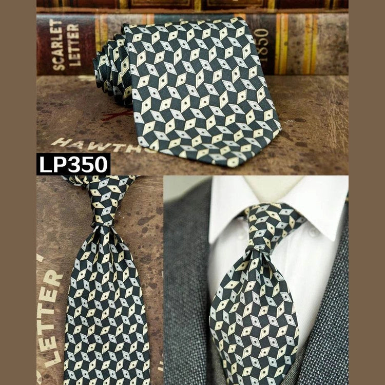 Classic Multicolor Silk Ties: Geometric & Floral Designs - VacationGrabs