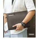 High Grade Large Leather Clutch Bag with Shoulder Strap for Men - VacationGrabs