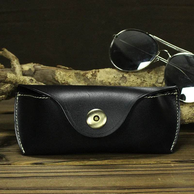 Luxury Leather Sunglass Cases Full Grain Eyeglass Case for Men & Women - VacationGrabs