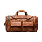 High Capacity Leather Duffle Bag – Retro Fashion Travel Bag - VacationGrabs