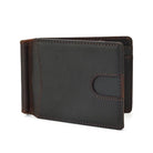 Top Grade Genuine Leather Money Clip Wallet for Men, Cowskin Bifold - VacationGrabs