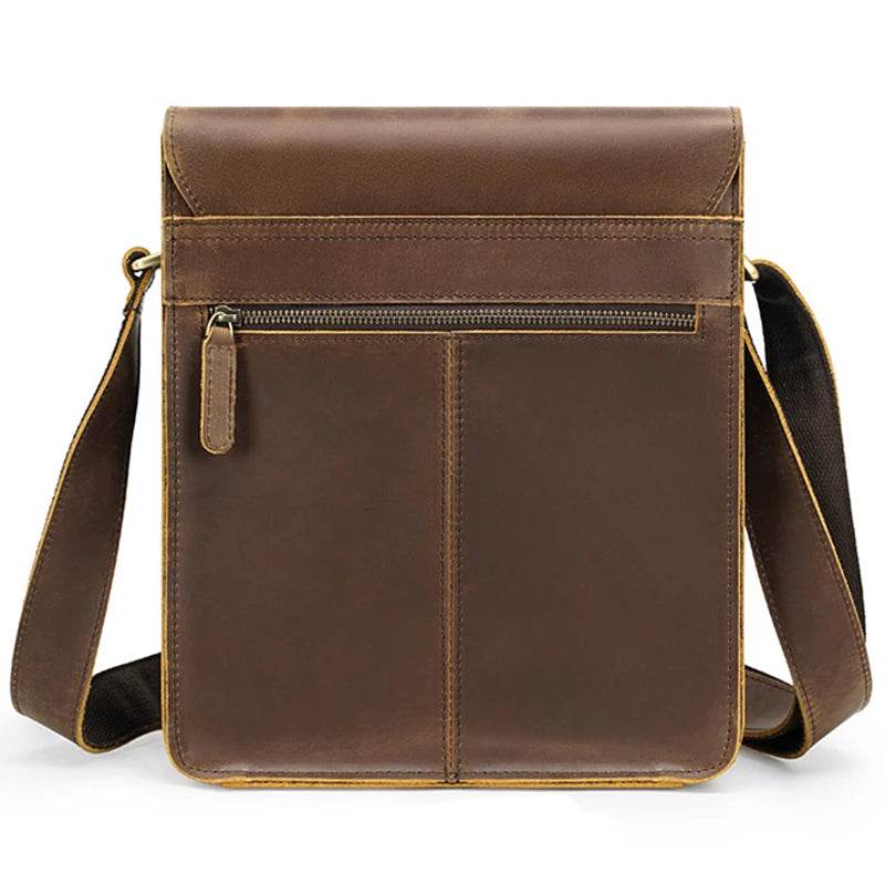 High-Quality Men's Leather Shoulder Messenger Crossbody Bag - VacationGrabs