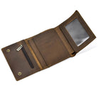 Hot Fashion Short Wallet for Men with Iron Chain Coin Card Holder - VacationGrabs