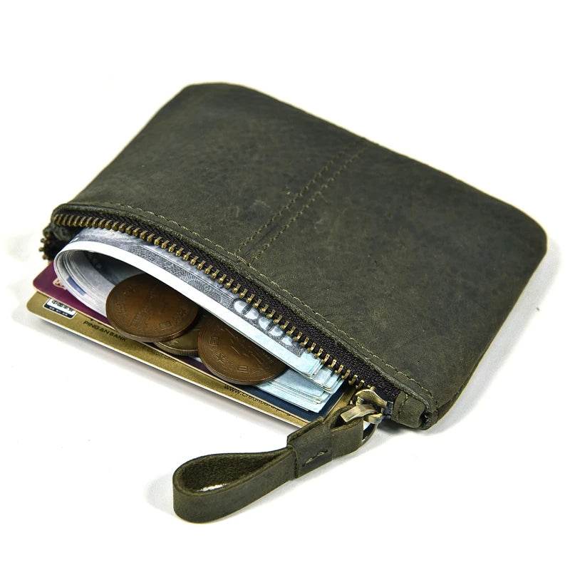 Men’s Leather Phone Pouch Handbag Mobile Wallet with Wrist Strap - VacationGrabs