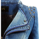 Denim Rivet Punk Slim Fit Jackets - VacationGrabs