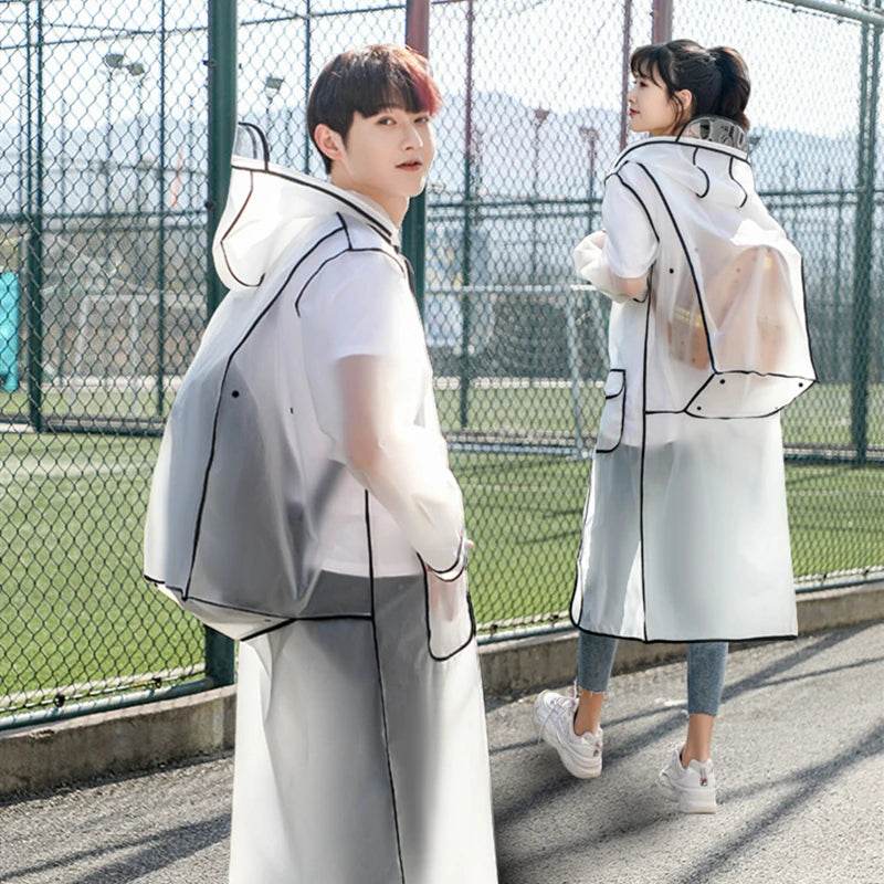 Transparent Raincoats Waterproof Rainwear Backpack - VacationGrabs