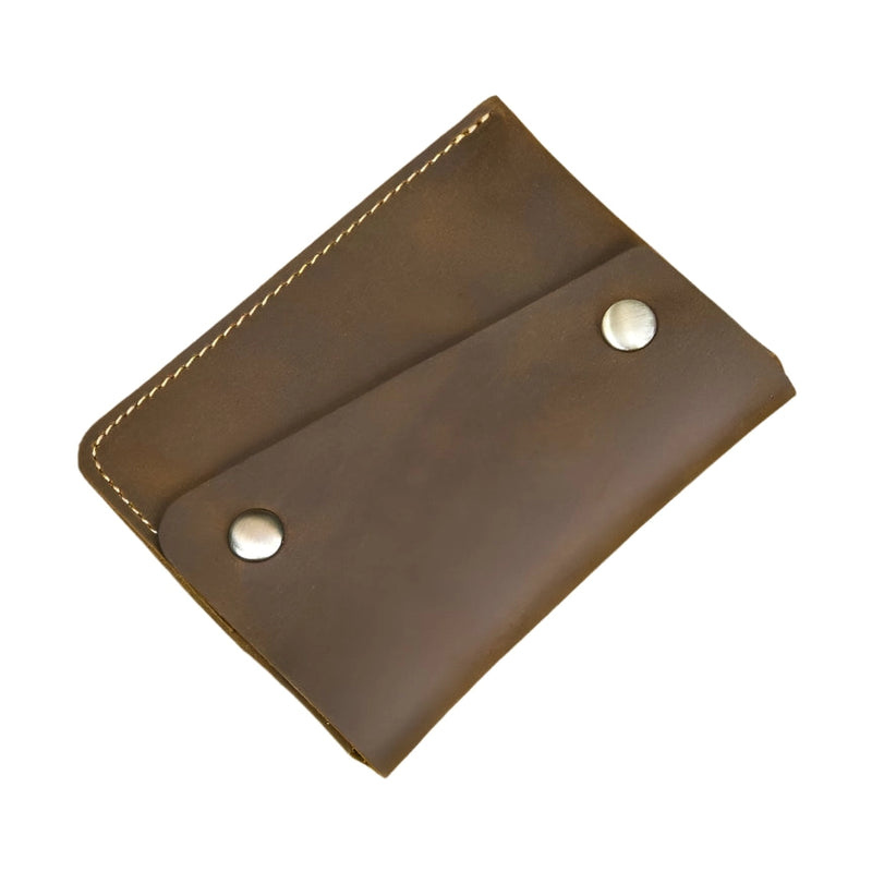 Crazy Horse Leather Wallet High Quality Slim Cardholder for Men - VacationGrabs